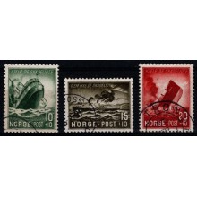 1944 - Norge - AFA 301-03 - Frimærke - Stemplet.